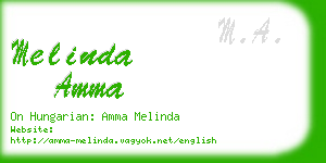 melinda amma business card